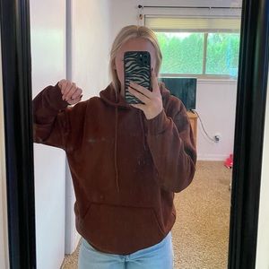 brown hoodie